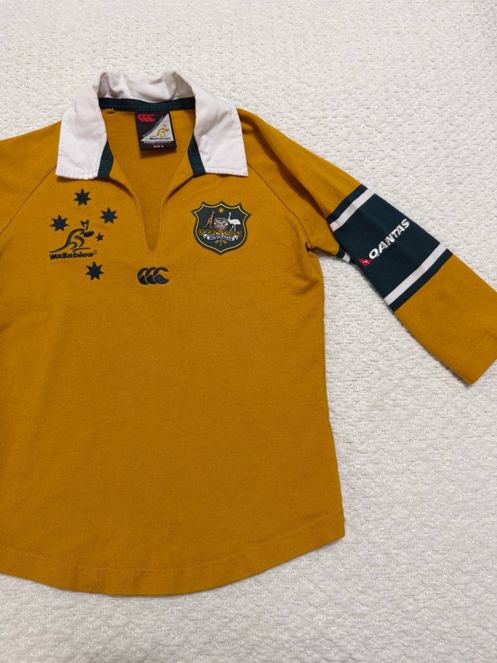 Vintage Australia Rugby Wallabies Quarter Sleeve Shirt Youth Size 8 - Picture 6 of 15